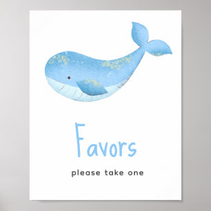 Nautische Babyparty - Gastgeschenke, bitte nehmen  Poster