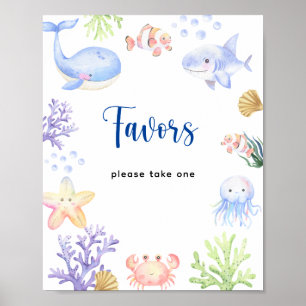 Nautische Babyparty - Geschenke, bitte nehmen Sie  Poster