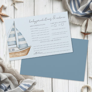 Nautische Babyparty-Tipps und Vorhersagen Karte