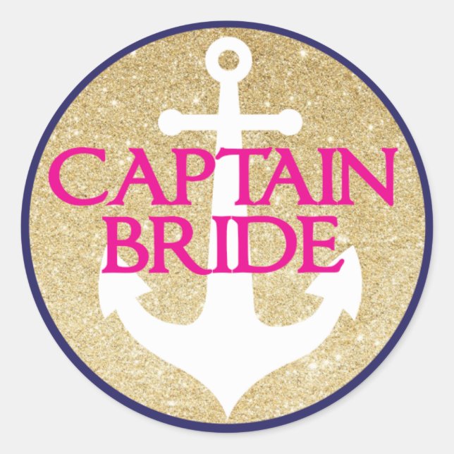 Nautische Bachelorette-Aufkleber - Letztes Segel Runder Aufkleber (Vorderseite)