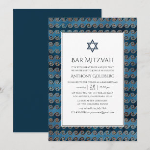 Nautische Bar Mitzwa Einladung