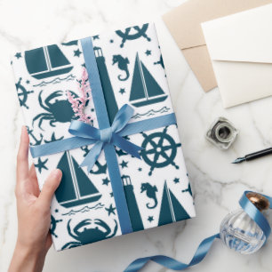 Nautische Beachwickelpapier Geschenkpapier