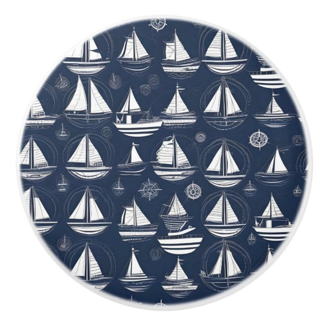 Nautische benutzerdefinierte Keramik Keramikknauf (Vorderseite)