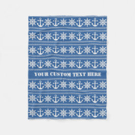 Nautische, benutzerdefinierte Text- und Farbvlies- Fleecedecke