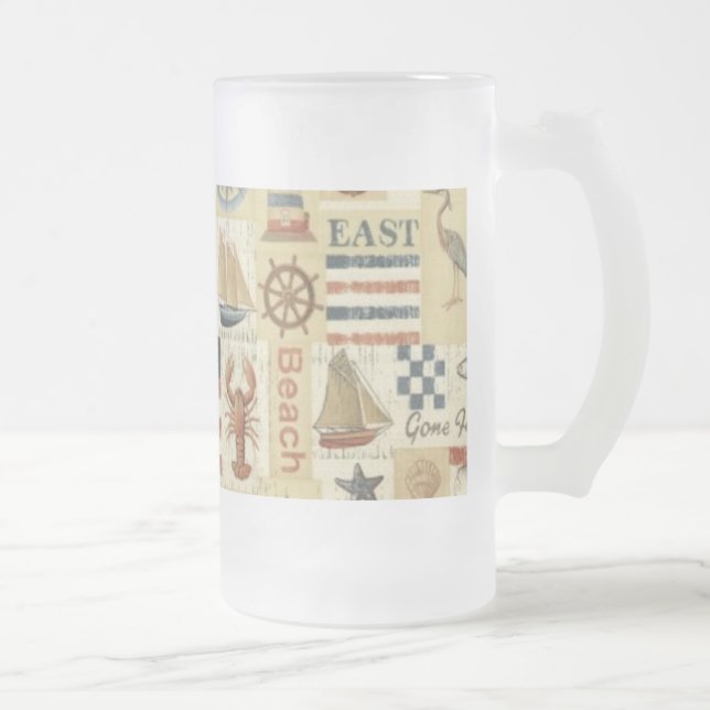 Nautische Bier-Tasse Mattglas Bierglas (Rechts)