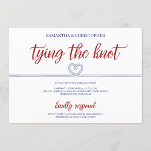 Nautische Bindung des Brautparty zur Knotenentfalt Einladung