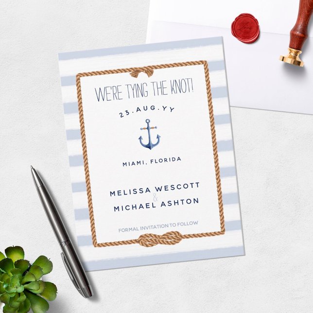 Nautische Bindung von Unendlichkeit + blaue Wasser Save The Date (Von Creator hochgeladen)
