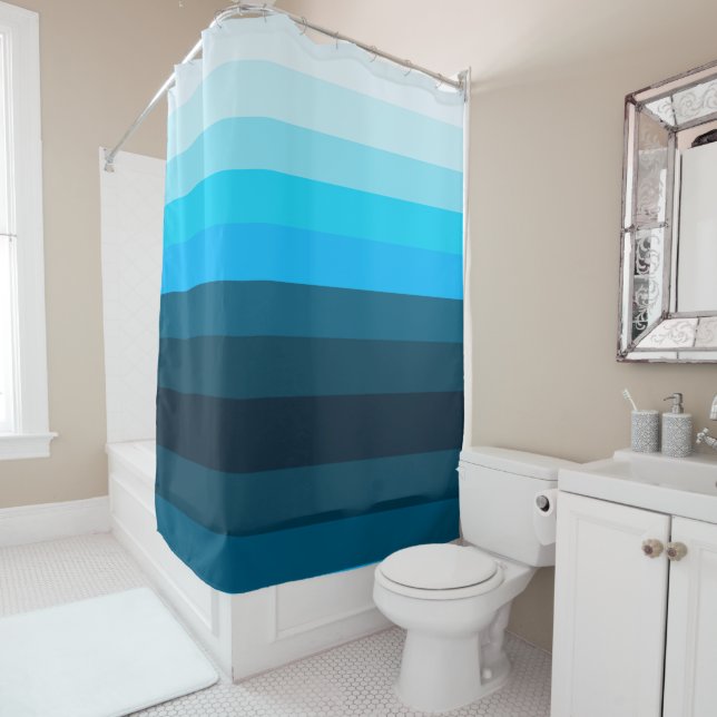 Nautische Blues-Duschvorhang Duschvorhang (Beispiel)