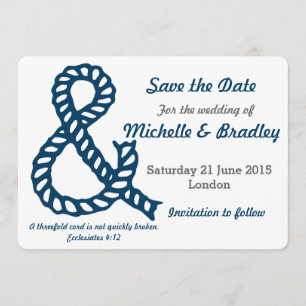 Nautische Christliche Hochzeit speichern Sie das D Save The Date