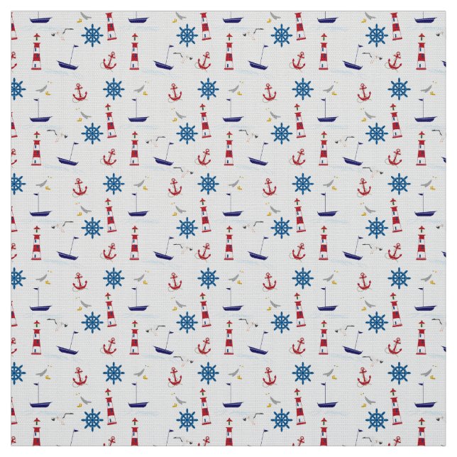Nautische Collage Stoff (Muster)
