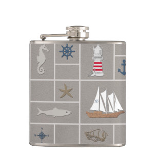 Nautische Darstellung Flachmann