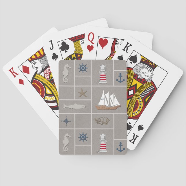Nautische Darstellung Spielkarten (Rückseite)