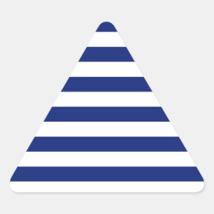 Nautische Dekoration der Navy Stripes Dreieckiger Aufkleber