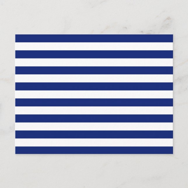 Nautische Dekoration der Navy Stripes Postkarte (Vorderseite)