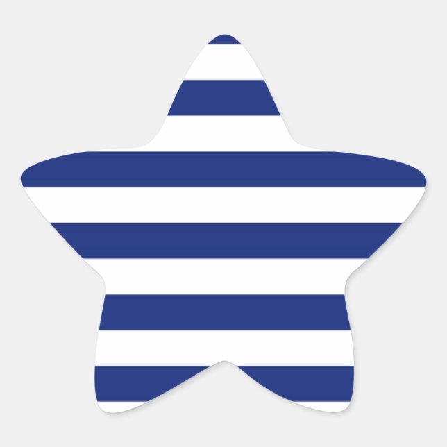 Nautische Dekoration der Navy Stripes Stern-Aufkleber (Vorderseite)