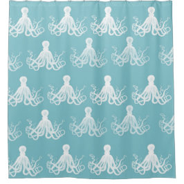 Nautische Dekoration - Octopus-Muster Duschvorhang