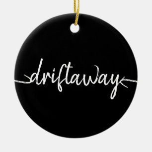 nautische DRIFT AWAY-Schrift Keramik Ornament