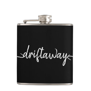 nautische DRIFT AWAY Schriftbuchstaben Flachmann