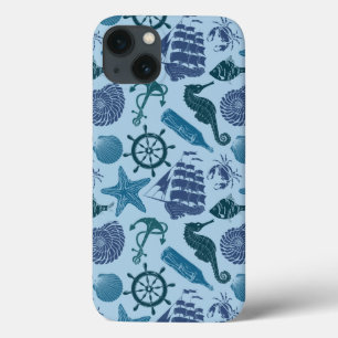 Nautische Farbtöne des blauen Musters Case-Mate iPhone Hülle