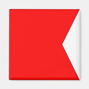 Nautische Flagge "B" Bravo Magnet