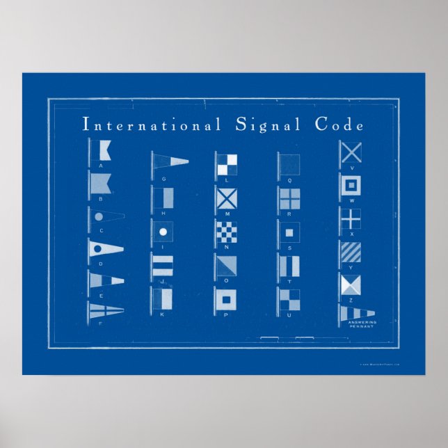 Nautische Flagge Poster Art (Vorne)