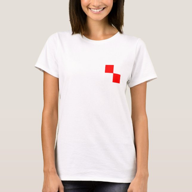 Nautische Flagge U T-Shirt (Vorderseite)