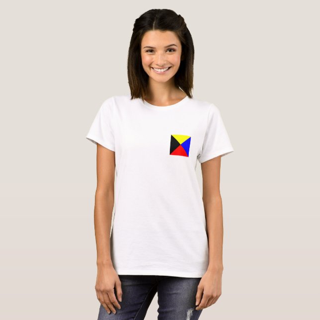 Nautische Flagge Z T-Shirt (Vorne ganz)