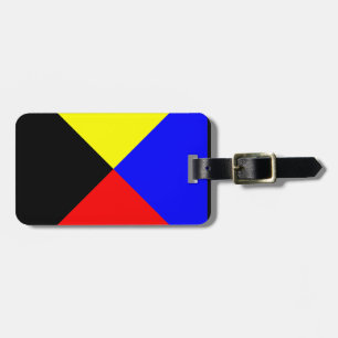 Nautische Flagge ZULU Gepäckanhänger