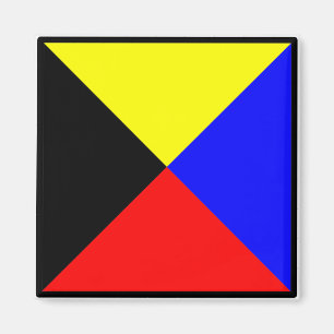 Nautische Flagge ZULU Magnet
