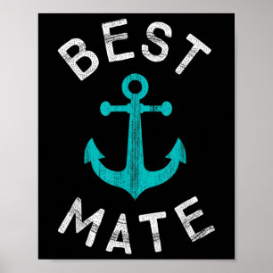 Nautische Gastgeschenk Hochzeit Grooms Man & amp; Poster