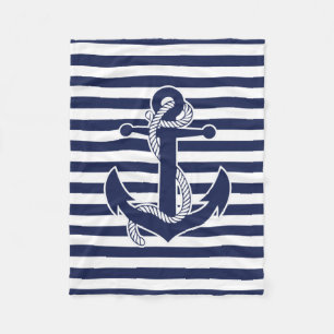 Nautische Geschenke Fleece Blanket mit Anker