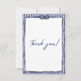 Nautische Hochzeit an der Küste Dankeskarte