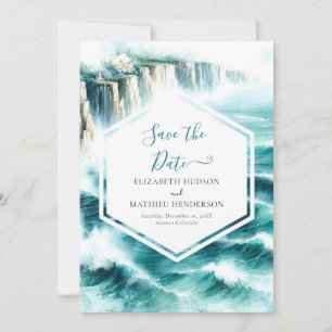 Nautische Hochzeit in der eigenen Landschaft Save The Date