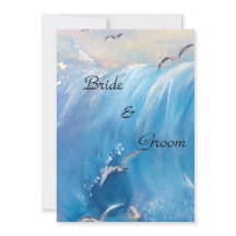 Nautische Hochzeit mit Wellen-Einladung