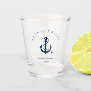 Nautische Hochzeits-Junggesellinnen-Abschiedsparty Schnapsglas