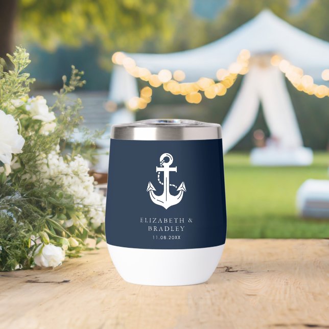 Nautische Hochzeitsanker Bootsname (Hochzeit (gedreht))