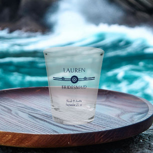 Nautische Hochzeitsbrautparty Brautjungfer Schnapsglas