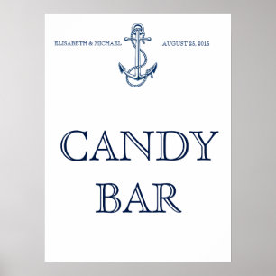 Nautische Hochzeitssignatur, Candy Bar oder Ihr Te Poster