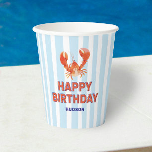 Nautische Hummer-Kinder Alles Gute zum Geburtstag Pappbecher