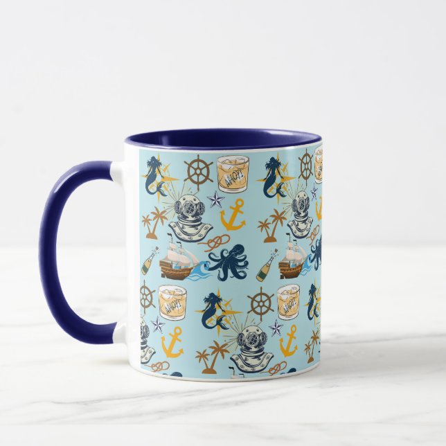 Nautische Junggesellenparty Tasse (Links)