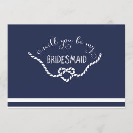 Nautische Kalligrafie wird meine Bridesmaid sein Einladung
