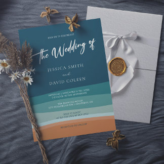 Nautische Knospen und Strandwellen Einladung zur H