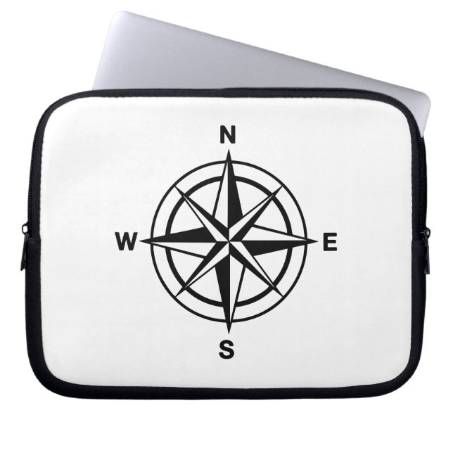 Nautische Kompass-Rose Laptopschutzhülle (Vorderseite)
