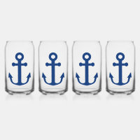 Nautische Konstruktion aus blauem Anker