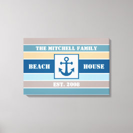 Nautische Leinwand des Beach House