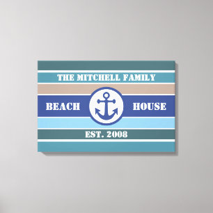 Nautische Leinwand des Beach House