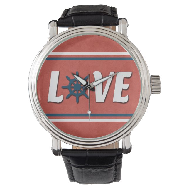 nautische Liebe Armbanduhr (Vorderseite)