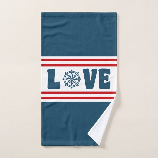 nautische Liebe Badhandtuch Set (Handtuch)