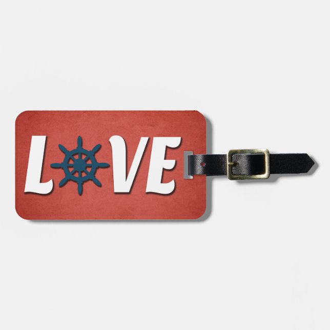 nautische Liebe Gepäckanhänger (Vorderseite horizontal)
