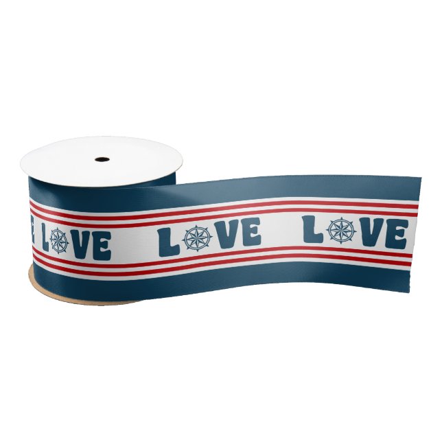 nautische Liebe Satinband (Spule)